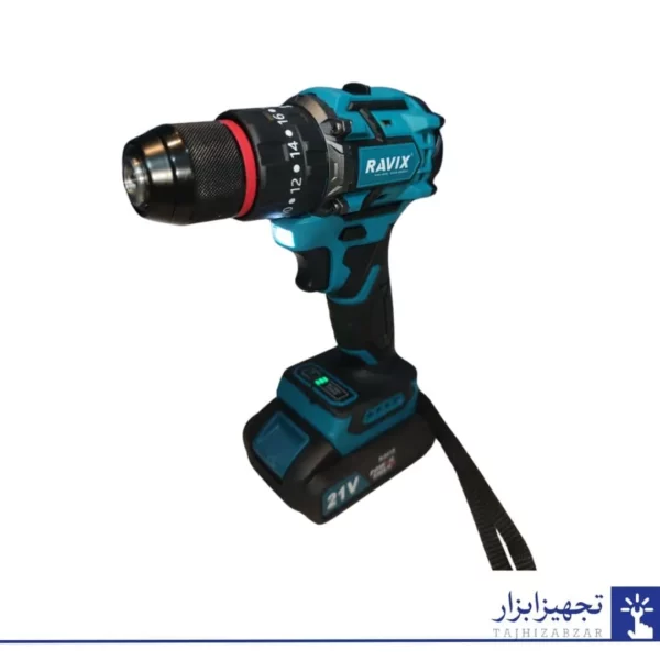 دریل شارژی 21 ولت چکش صنعتی راویکس